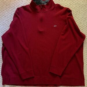 Vineyard Vines Mens Quarter Zip Burgundy 5XB